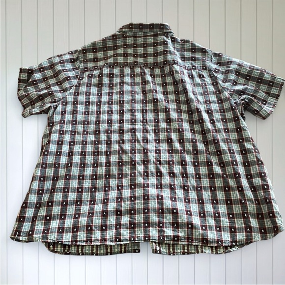 Vintage 90s Disney Mickey Mouse Original Superstar Plaid Button Top - Picture 7 of 7